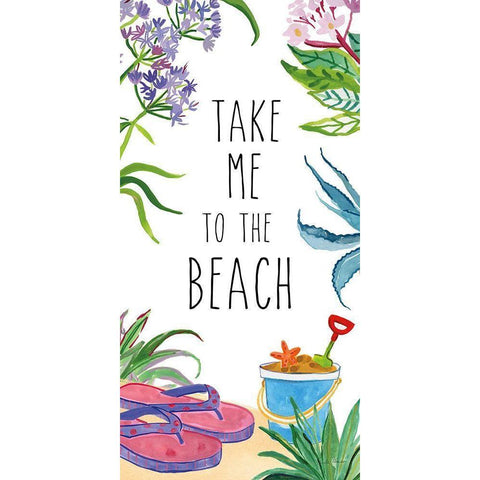 Tropical Home V on White Gold Ornate Wood Framed Art Print with Double Matting by Zaman, Farida