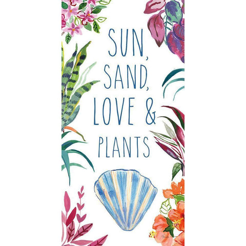 Tropical Home X on White Gold Ornate Wood Framed Art Print with Double Matting by Zaman, Farida