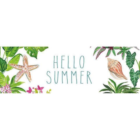 Tropical Home XI on White White Modern Wood Framed Art Print by Zaman, Farida