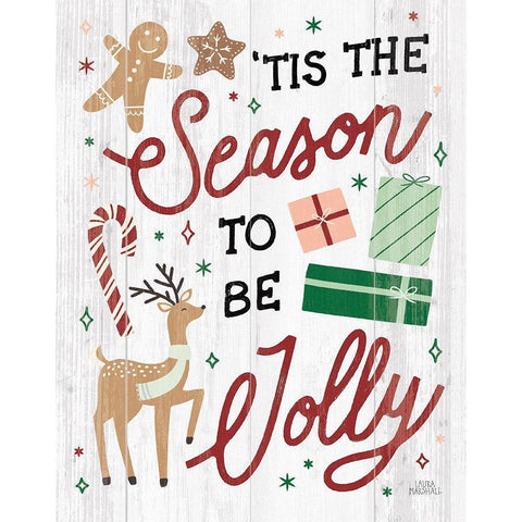 Reindeer Holiday III Shiplap White Modern Wood Framed Art Print by Marshall, Laura