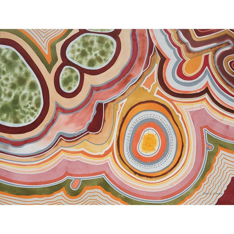 Agate II White Modern Wood Framed Art Print by Gallagher, Megan