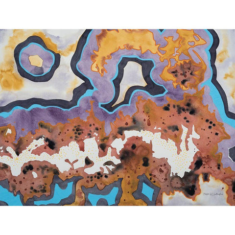 Agate IV White Modern Wood Framed Art Print by Gallagher, Megan