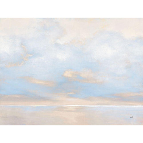 Glint on the Horizon Blue White Modern Wood Framed Art Print by Purinton, Julia