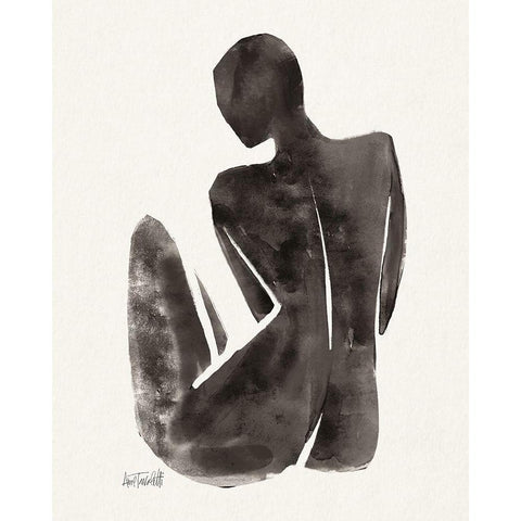 Neutral Nudes II Black Modern Wood Framed Art Print with Double Matting by Tavoletti, Anne