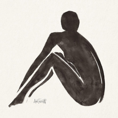 Neutral Nudes IV White Modern Wood Framed Art Print with Double Matting by Tavoletti, Anne