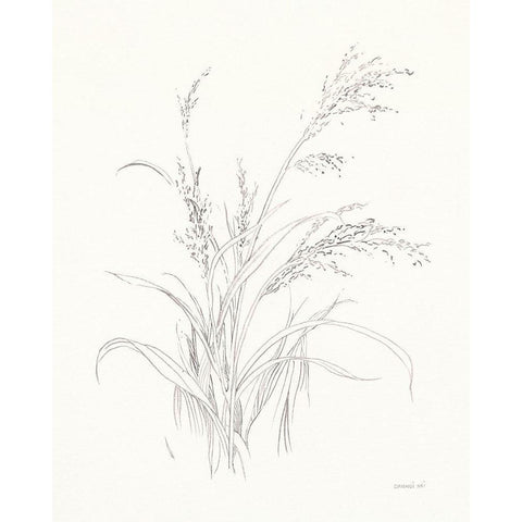 Nature Sketchbook V White Modern Wood Framed Art Print by Nai, Danhui