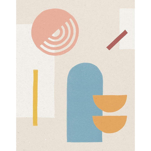 Shapely Serenity I White Modern Wood Framed Art Print by Hershey, Moira