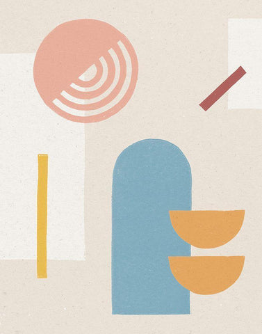 Shapely Serenity I Black Ornate Wood Framed Art Print with Double Matting by Hershey, Moira