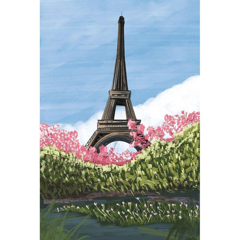 Take Me to Paris Black Modern Wood Framed Art Print by Escalante, Omar