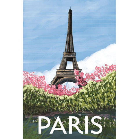 Take Me to Paris II White Modern Wood Framed Art Print by Escalante, Omar