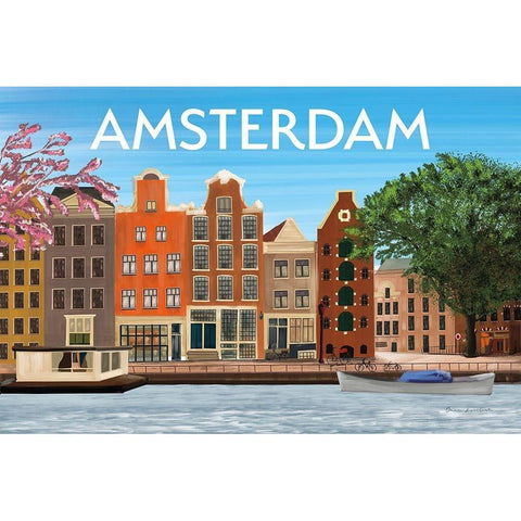 Amsterdam II Gold Ornate Wood Framed Art Print with Double Matting by Escalante, Omar