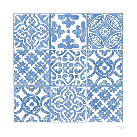 Artisan Tile VII White Modern Wood Framed Art Print by Green, Nancy