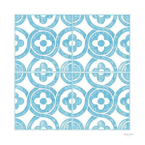 Artisan Tile X White Modern Wood Framed Art Print with Double Matting by Green, Nancy