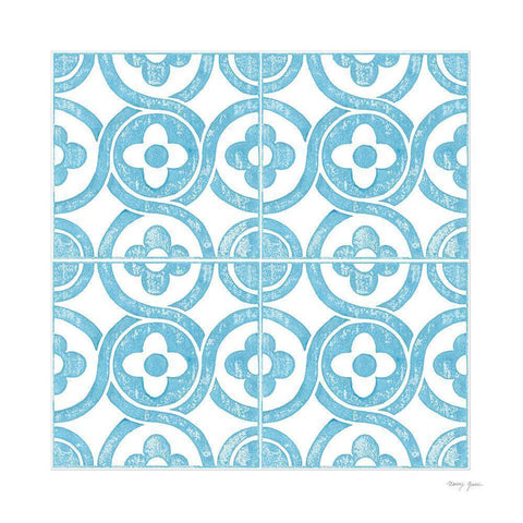 Artisan Tile X Black Modern Wood Framed Art Print by Green, Nancy