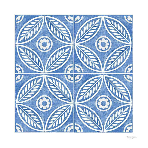 Artisan Tile XIII Gold Ornate Wood Framed Art Print with Double Matting by Green, Nancy