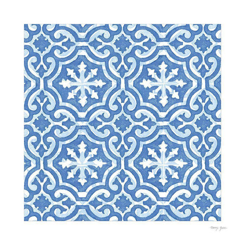 Artisan Tile XVI Gold Ornate Wood Framed Art Print with Double Matting by Green, Nancy