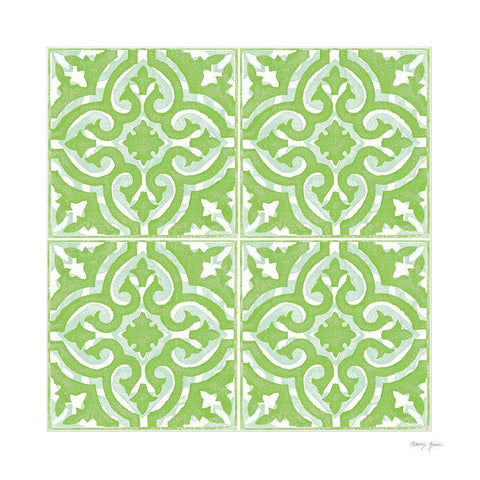 Artisan Tile XX White Modern Wood Framed Art Print by Green, Nancy