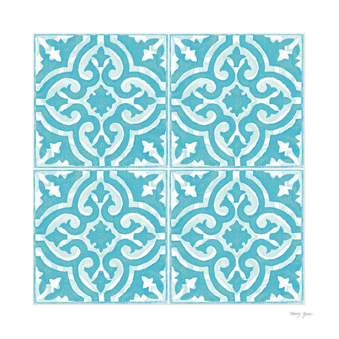 Artisan Tile XXII White Modern Wood Framed Art Print by Green, Nancy