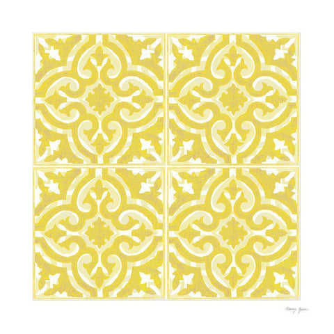 Artisan Tile XXIII Gold Ornate Wood Framed Art Print with Double Matting by Green, Nancy