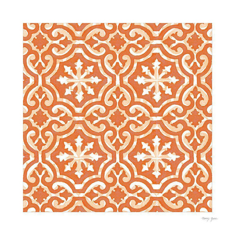 Artisan Tile XXIV White Modern Wood Framed Art Print by Green, Nancy