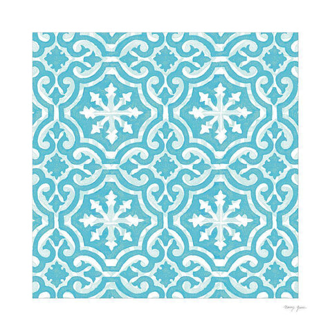 Artisan Tile XXV White Modern Wood Framed Art Print by Green, Nancy