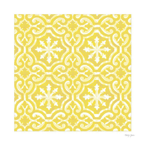 Artisan Tile XXVI Gold Ornate Wood Framed Art Print with Double Matting by Green, Nancy