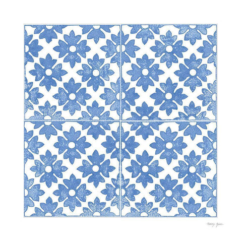 Artisan Tile XXVIII White Modern Wood Framed Art Print by Green, Nancy
