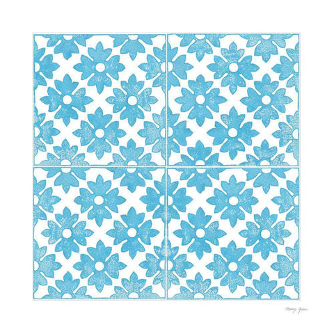 Artisan Tile XXIX White Modern Wood Framed Art Print by Green, Nancy