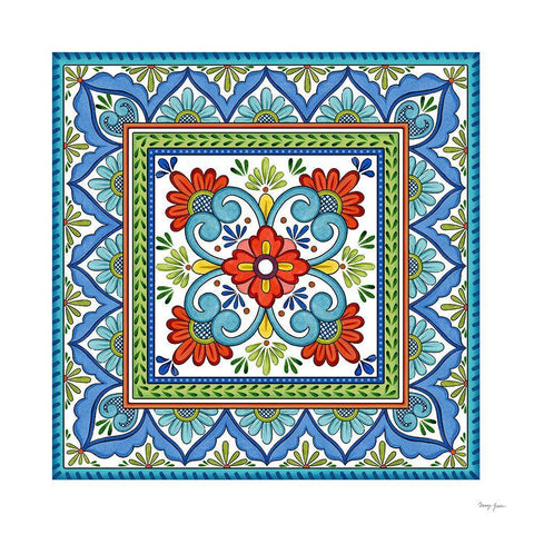 Seville III Black Ornate Wood Framed Art Print with Double Matting by Green, Nancy