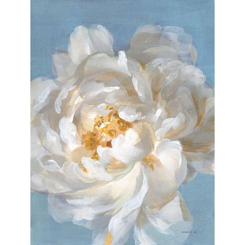 Open Petals II White Modern Wood Framed Art Print by Nai, Danhui