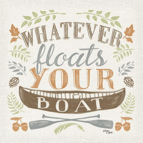 Lake Life II Green Gold Ornate Wood Framed Art Print with Double Matting by Wellington Studio