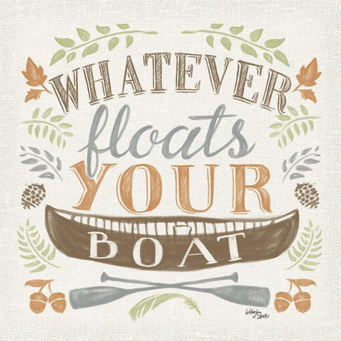 Lake Life II Green Black Ornate Wood Framed Art Print with Double Matting by Wellington Studio