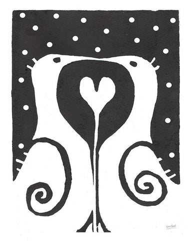 You and Me Black Ornate Wood Framed Art Print with Double Matting by Mack, Lynn