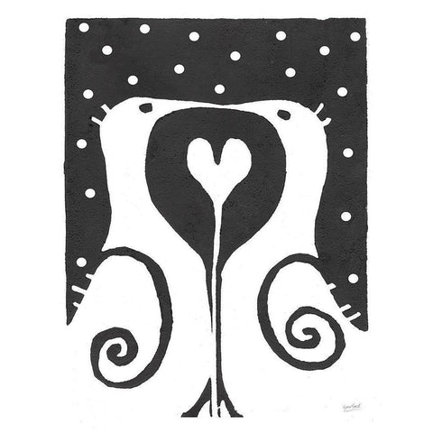 You and Me White Modern Wood Framed Art Print by Mack, Lynn
