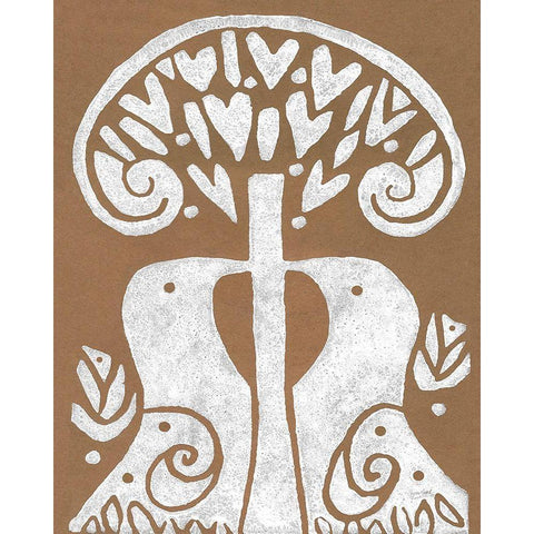 Heart Song Gold Ornate Wood Framed Art Print with Double Matting by Mack, Lynn