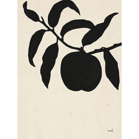 Peach II White Modern Wood Framed Art Print by Hershey, Moira