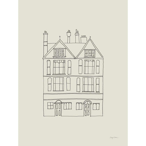 Buildings of London I Black Modern Wood Framed Art Print with Double Matting by Tillmon, Avery