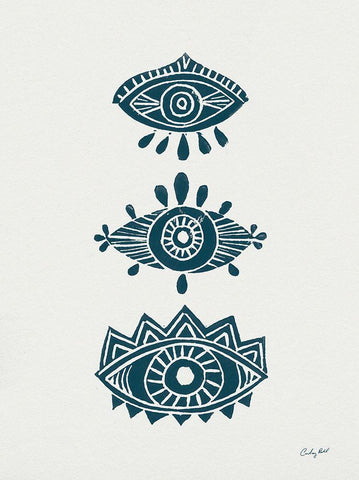 Evil Eye I Black Ornate Wood Framed Art Print with Double Matting by Prahl, Courtney