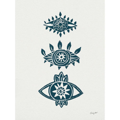 Evil Eye II Black Modern Wood Framed Art Print with Double Matting by Prahl, Courtney