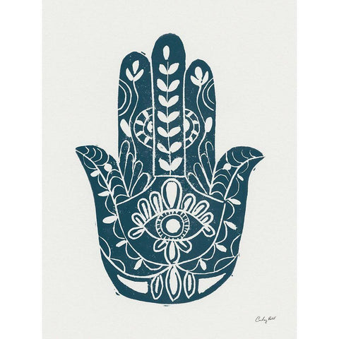 Hamsa I White Modern Wood Framed Art Print by Prahl, Courtney