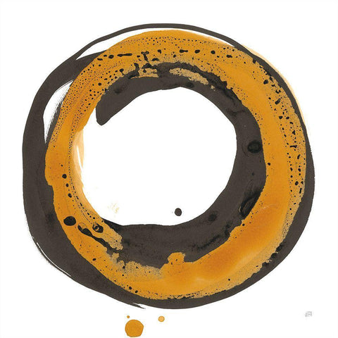 Amber Enso II White Modern Wood Framed Art Print by Paschke, Chris