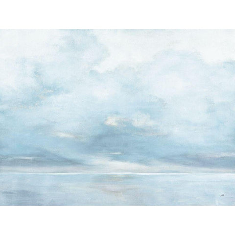 Glint on the Horizon Blue Gold Ornate Wood Framed Art Print with Double Matting by Purinton, Julia