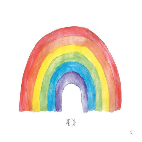 Rainbow Pride IV Black Modern Wood Framed Art Print by Adams, Sarah