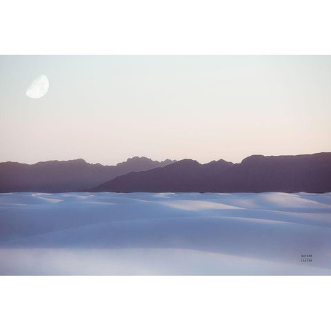 White Sands Dream White Modern Wood Framed Art Print by Larson, Nathan