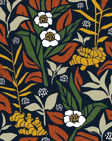 Ginger and White Tea White Modern Wood Framed Art Print with Double Matting by Gallagher, Megan