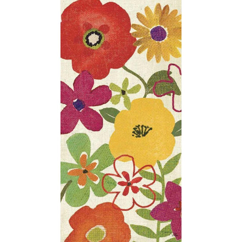 Watercolor Garden Panel I Black Modern Wood Framed Art Print by Pela Studio