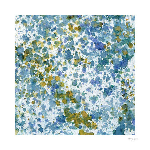 Splatter XIII White Modern Wood Framed Art Print with Double Matting by Green, Nancy