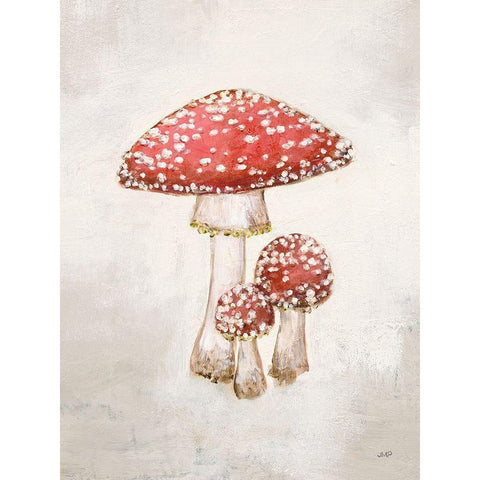 Woodland Mushroom II White Modern Wood Framed Art Print by Purinton, Julia