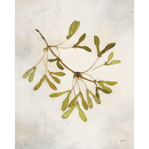 Maple Branch Crop Gold Ornate Wood Framed Art Print with Double Matting by Purinton, Julia