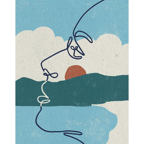 Mykonos I Black Modern Wood Framed Art Print by Hershey, Moira